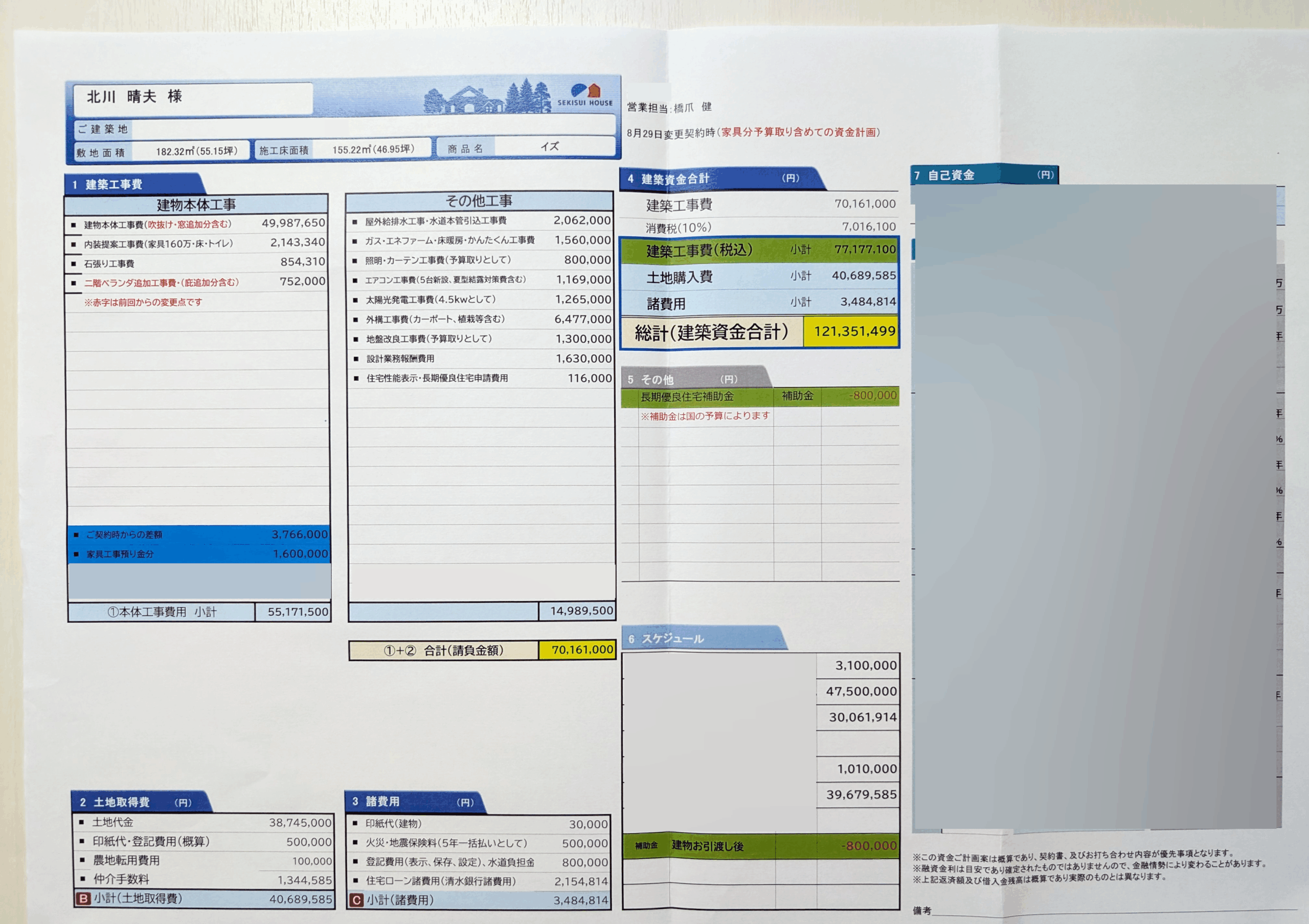 積水ハウスの見積もり