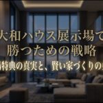 大和ハウス展示場で勝つための戦略、来場特典の真実と賢い家づくりの条件と書かれたタイトルスライド