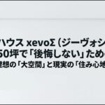 大和ハウスxevoΣ（ジーヴォシグマ）で30坪〜50坪の家を建てる際の、理想の大空間と現実の住み心地について解説したスライド表紙