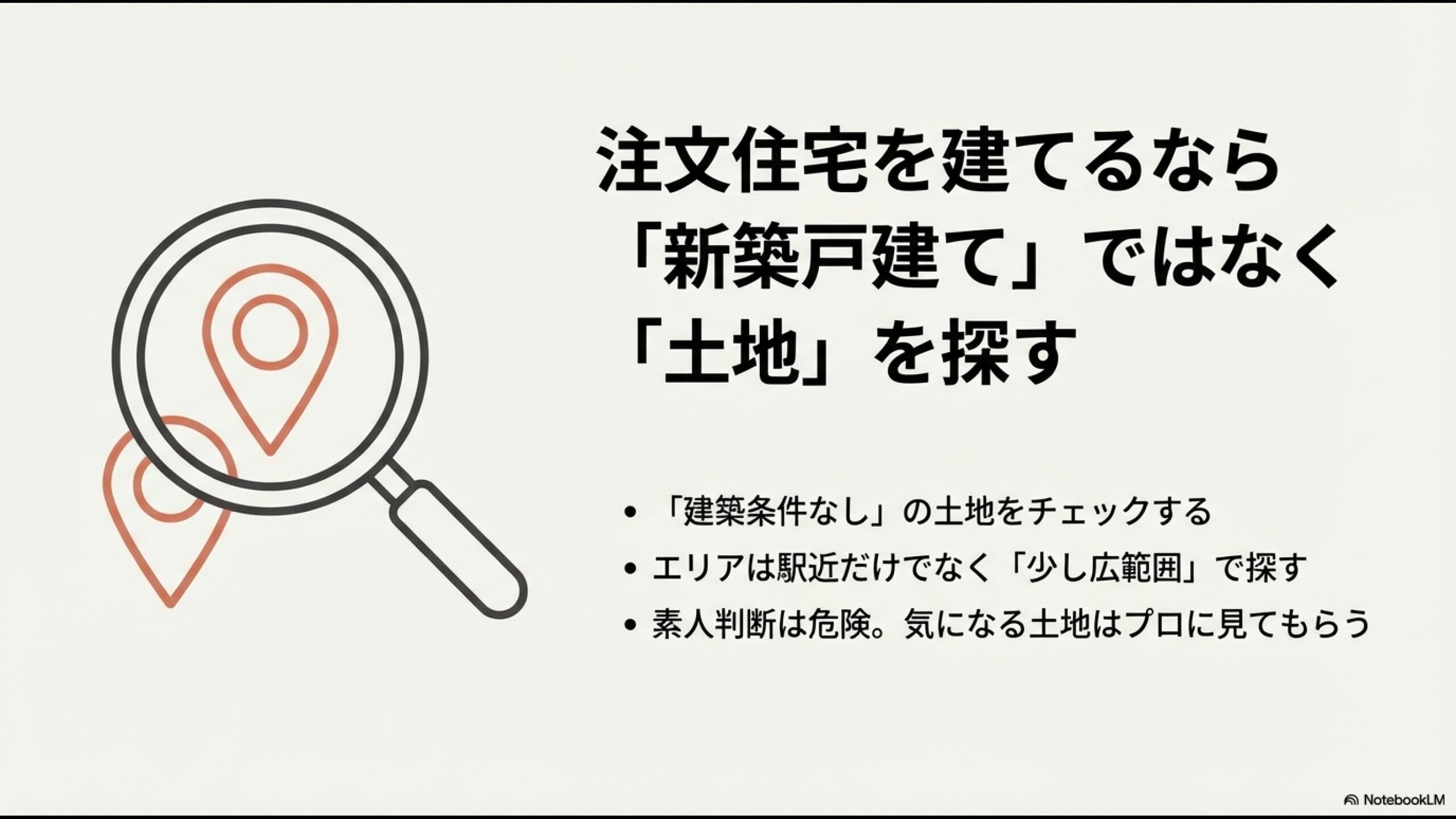 注文住宅を建てる際は新築戸建てではなく建築条件なしの土地を探す